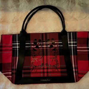 Limited Edition Victoria's Secret Red Plaid Tote Bag NWOT